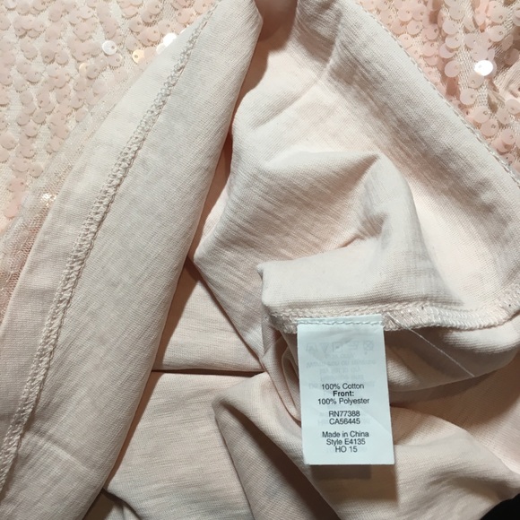 J Crew pink sequins front long sleeve T-shirt XS - Picture 7 of 7